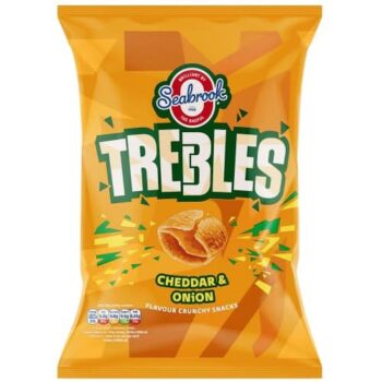 Seabrook Trebles Cheddar & Onion Sharing Bag (120g)