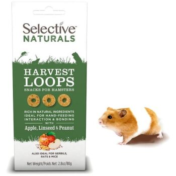 Selective Naturals Harvest Loops Small Animal Treats With Apple Linseed & Peanut