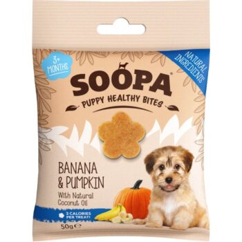Soopa Puppy Healthy Bites Banana And Pumpkin With Coconut Oil Dog Treats
