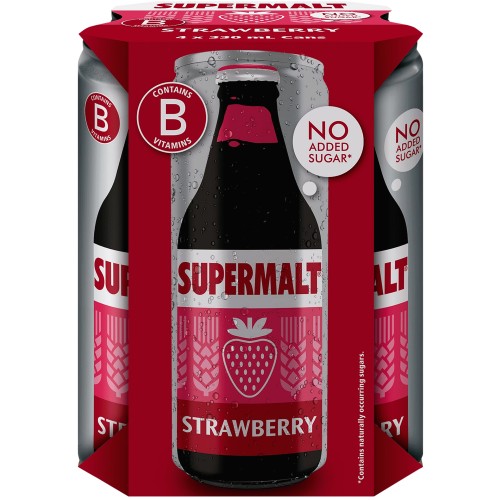 Supermalt No Added Sugar Strawberry
