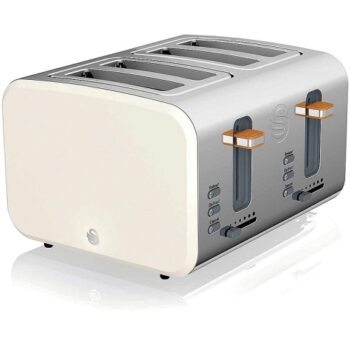 Swan 4 Slice Nordic Style Toaster White