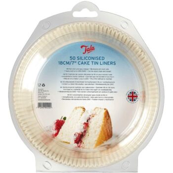 Tala 50 Non-stick Cake Baking Tin Liners (18cm)