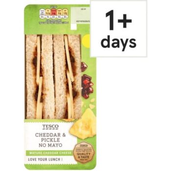Tesco Cheese & Pickle Sandwich