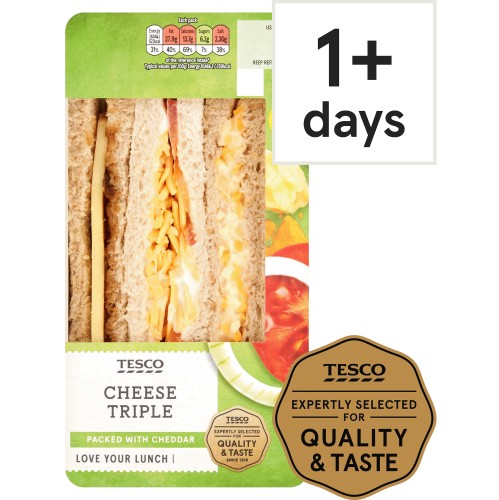 Tesco Cheese Triple Sandwich