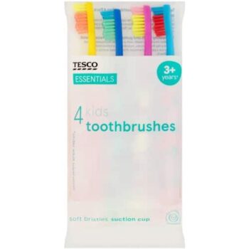 Tesco Essentials 4 Kids Toothbrushes