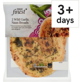 Tesco Finest 2 Wild Garlic Naan Breads