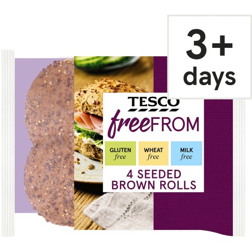 Tesco Free From Seeded Brown Rolls
