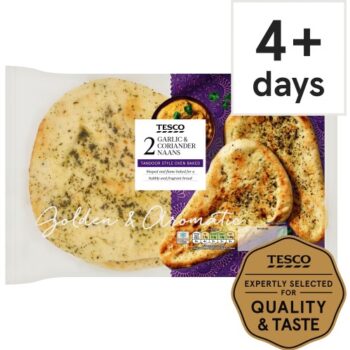 Tesco Garlic & Coriander Naan Bread (2)
