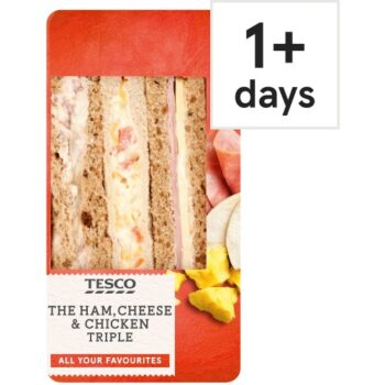 Tesco Ham Cheese & Chicken Triple Sandwich