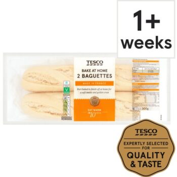 Tesco Homebake Part Baked White Baguettes (2)