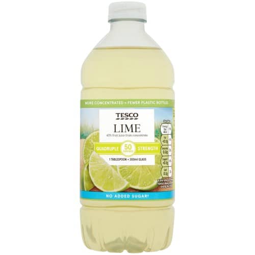 Tesco Quadruple Strength Lime No Added Sugar (750ml)