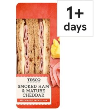 Tesco Smoked Ham And Cheddar Cheese Sandwich