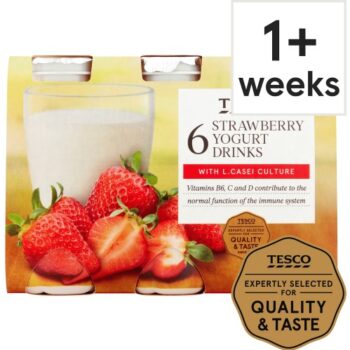 Tesco Strawberry Yogurt Drinks (6 x 100g)