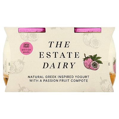 The Estate Dairy Greek Inspired Yogurt With Passion Fruit (2 x 125g)