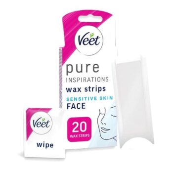 Veet Pure Inspiration Wax Strips for Face & Sensitive Skin (20)