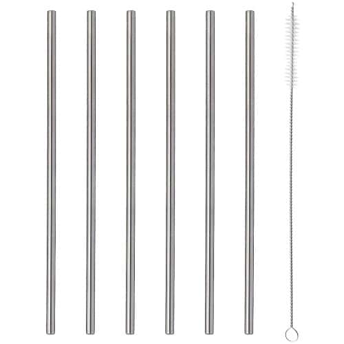 Viners Barware Long Steel Drinking Straws