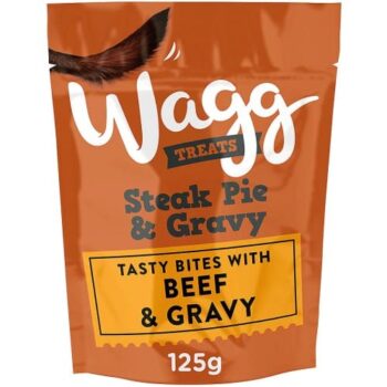 Wagg Steak Pie And Gravy Tasty Bites With Beef And Gravy Dog Treats