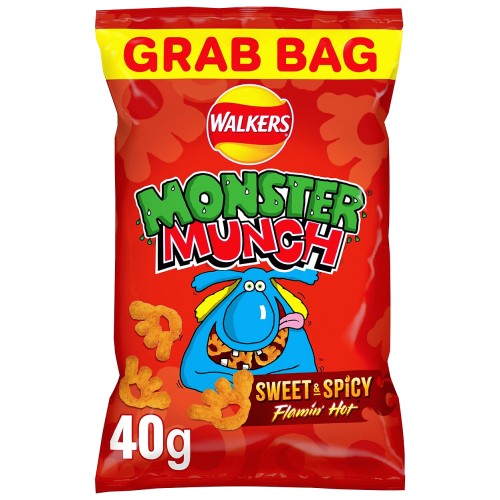 Walkers Monster Munch Sweet & Spicy Snacks Crisps