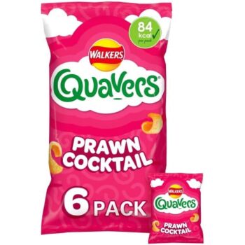 Walkers Quavers Prawn Cocktail Multipack Crisps Snacks
