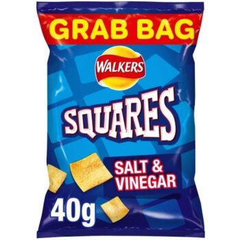 Walkers Squares Salt & Vinegar Snacks Crisps (40g)