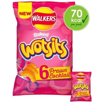 Walkers Wotsits Prawn Cocktail Multipack Snacks Crisps (6 x 13.5g)