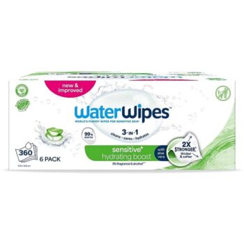WaterWipes Hydrating Clean Baby Wipes (60, 6)