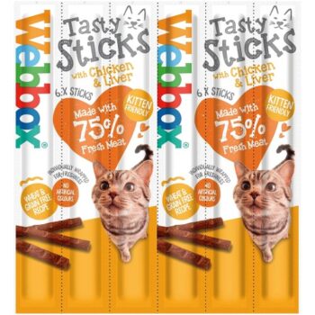 Webbox Cats Delight Tasty Sticks with Chicken & Liver Cat Treats (30g)
