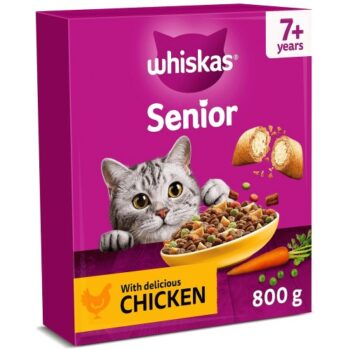 Whiskas 7+ Complete Dry Cat Food with Chicken (800g)