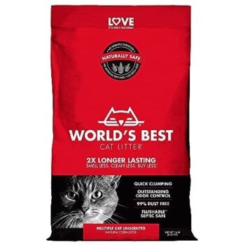 World's Best Multiple Cat Unscented Clumping Cat Litter (6.35kg)