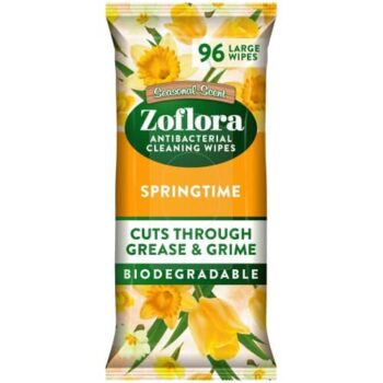 Zoflora Springtime Antibacterial Multi Surface Cleaning Wipes 96